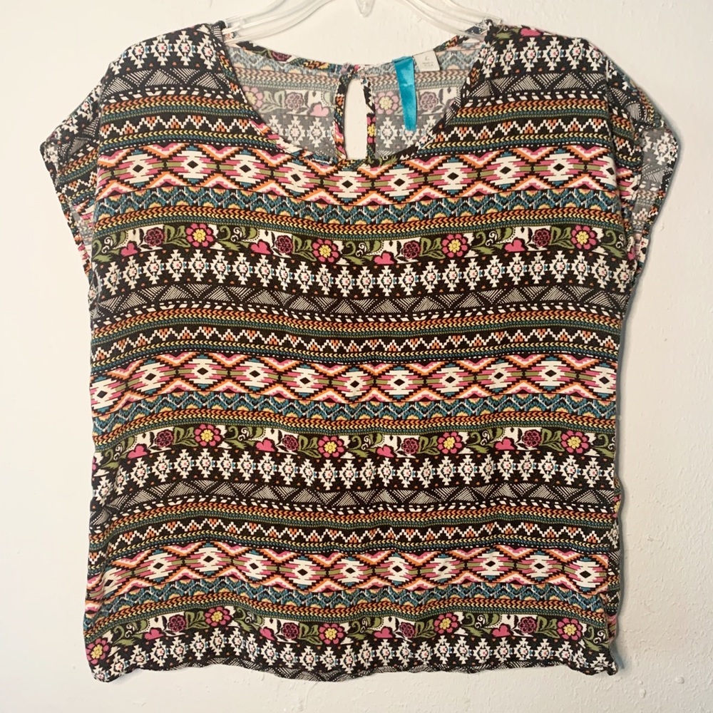 Large Tribal Pattern Blouse-Francescas
